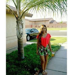 Tropical print shorts